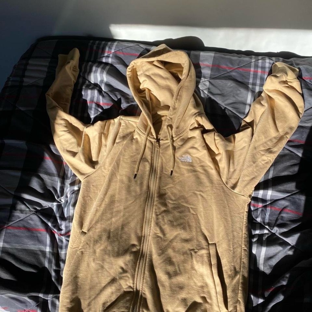 Men’s Medium Beige North Face Zip-Up Jacket